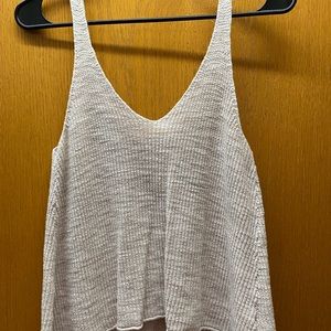 Cream knit tank top